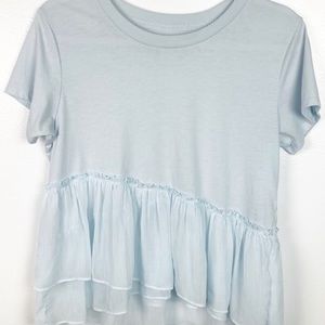 Abercrombie -Chiffon Peplum Blouse